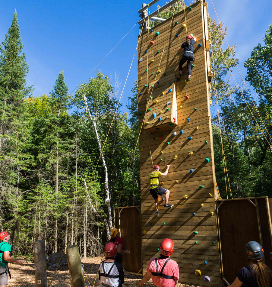 The Climbing Tower Experience at Bark Lake Leadership Centre