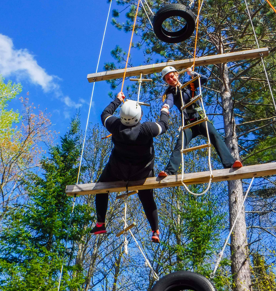 High Ropes Challenge Course at Bark Lake Leadership Centre